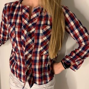 fall long sleeve plaid flannel